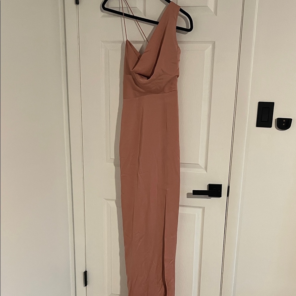 KEEPSAKE the Label One-Shoulder Blush Dress